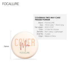 Focallure Covermax Two-way-cake Compact Pressed Powder