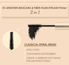 FOCALLURE Lengthen Mascara And Fiber Eyelash Primer 2 in 1