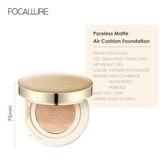 FOCALLURE Poreless Matte Air Cushion Foundation