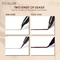 FOCALLURE Lasting Waterproof Liquid Eyeliner (with Ultra Fine Brush)