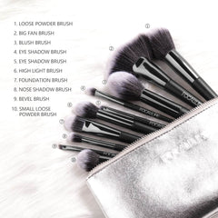 FOCALLURE 10PCS Makeup Brush Set With Bag