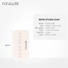 FOCALLURE Brow Styling Soap with Brush And Razor