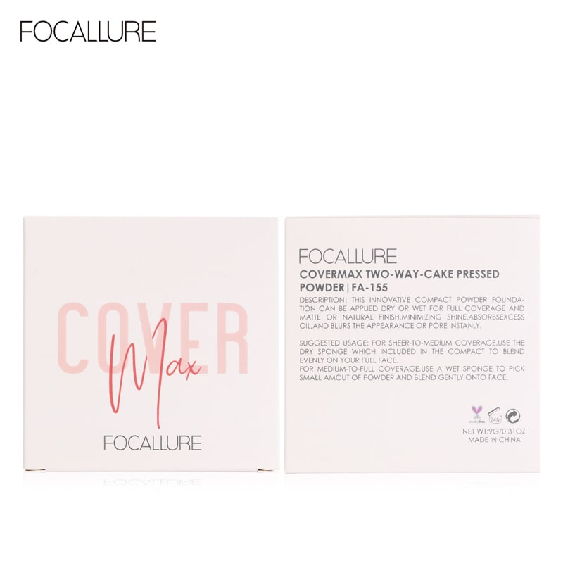 Focallure Covermax Two-way-cake Compact Pressed Powder