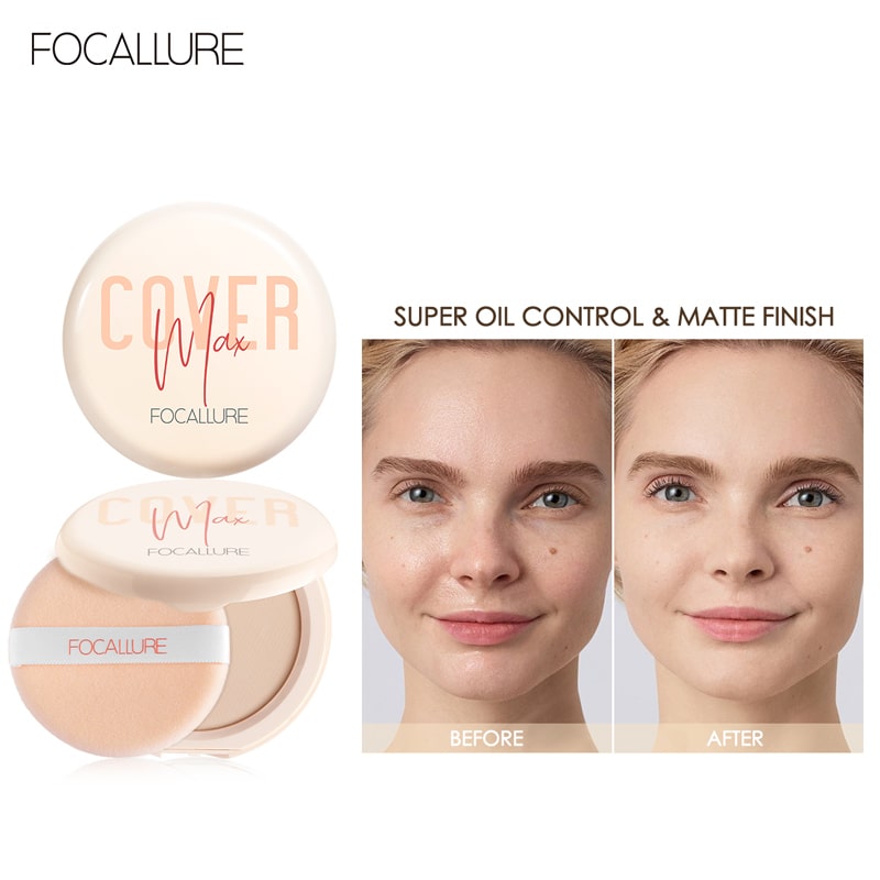 Focallure Covermax Two-way-cake Compact Pressed Powder