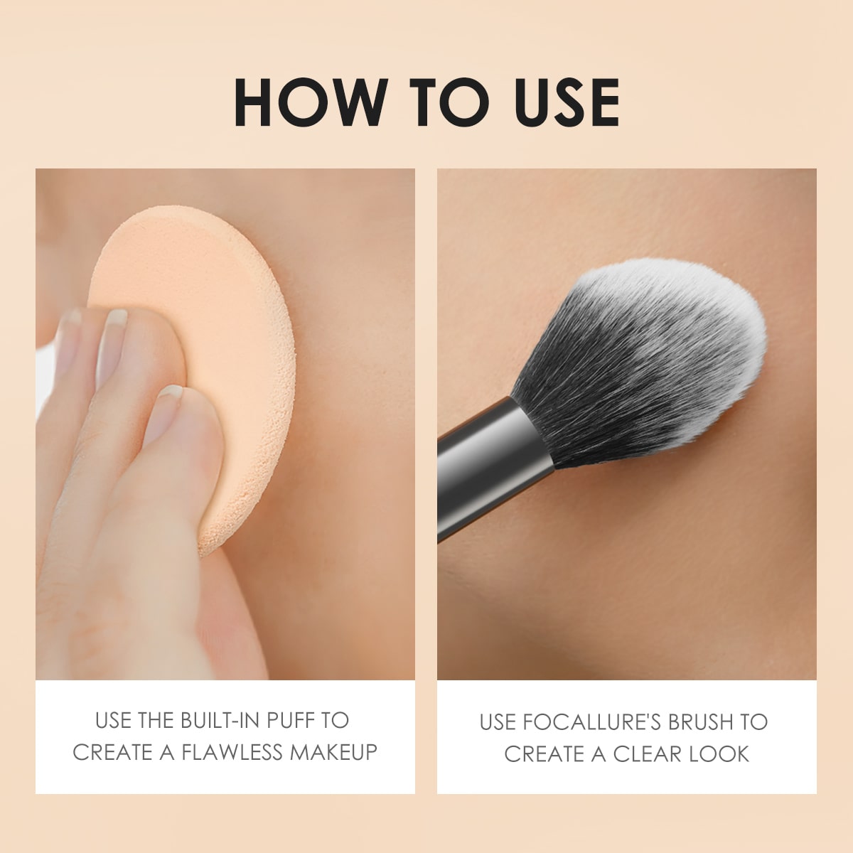 FOCALLURE Pressed Compact Powder Full Coverage