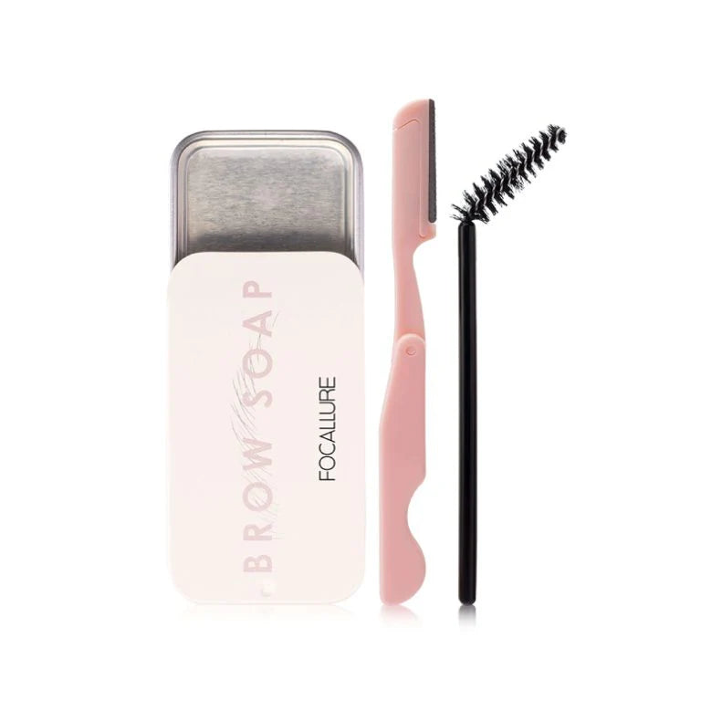 FOCALLURE Brow Styling Soap with Brush And Razor