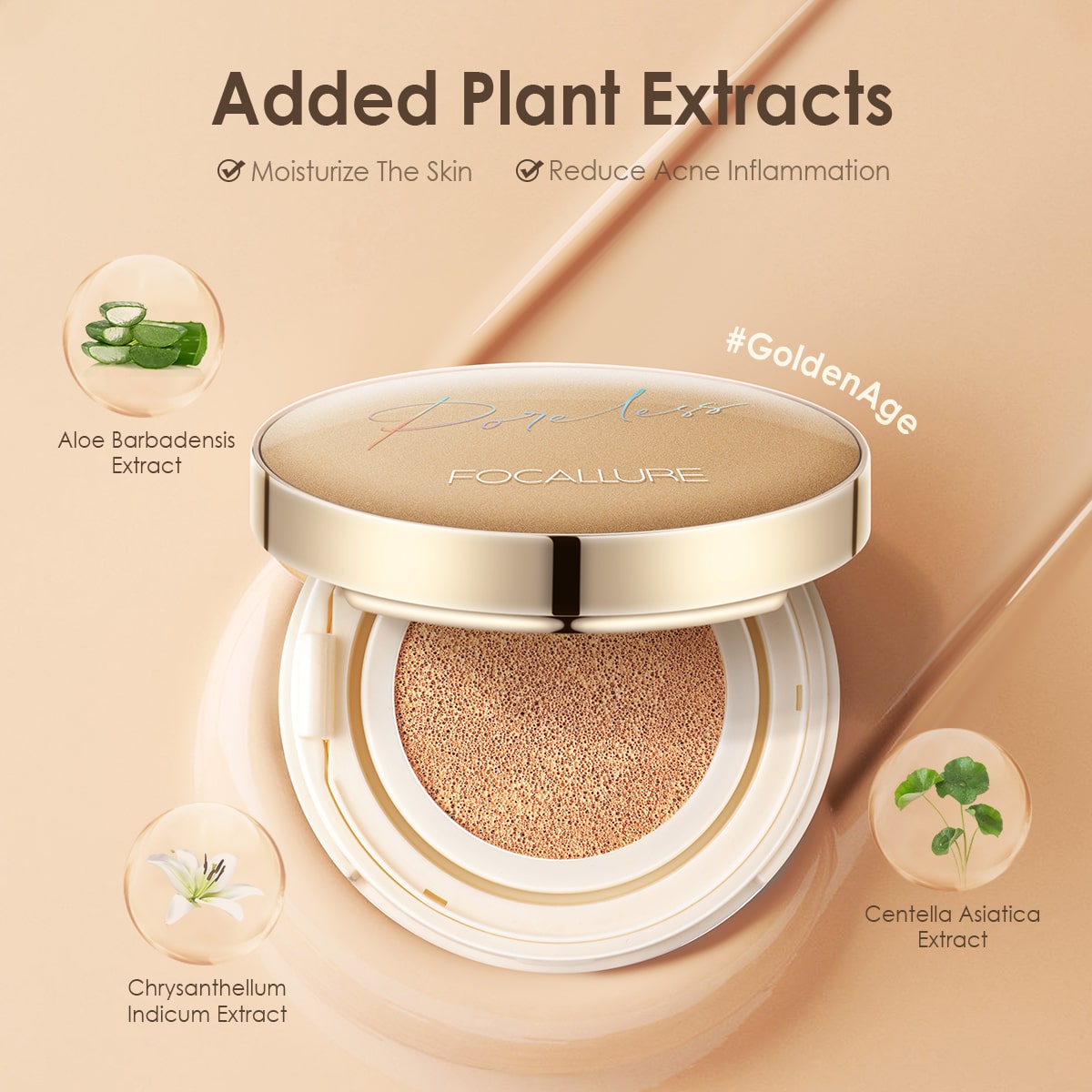 FOCALLURE Poreless Matte Air Cushion Foundation