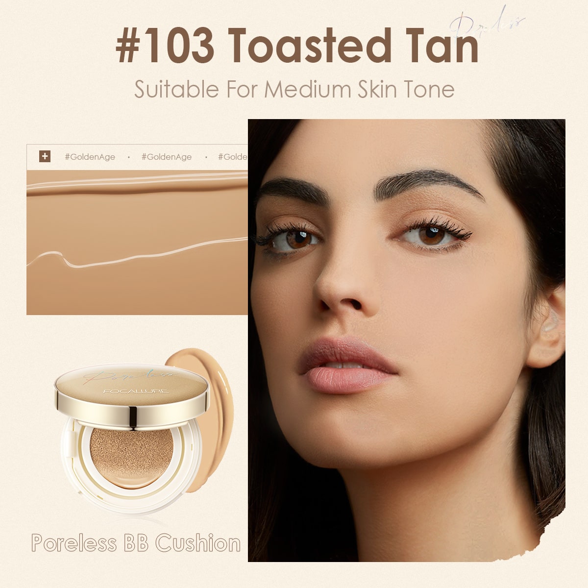 FOCALLURE Poreless Matte Air Cushion Foundation