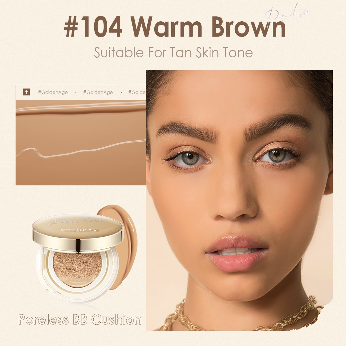 FOCALLURE Poreless Matte Air Cushion Foundation