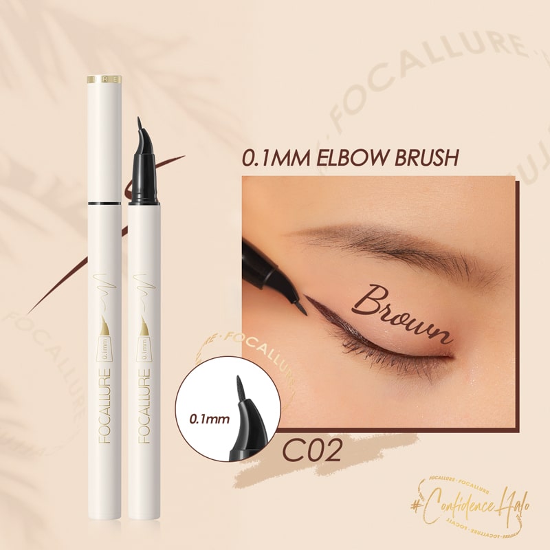 FOCALLURE Lasting Waterproof Liquid Eyeliner (with Ultra Fine Brush)