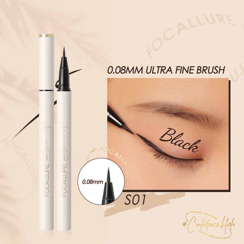FOCALLURE Lasting Waterproof Liquid Eyeliner (with Ultra Fine Brush)