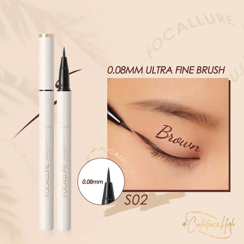 FOCALLURE Lasting Waterproof Liquid Eyeliner (with Ultra Fine Brush)