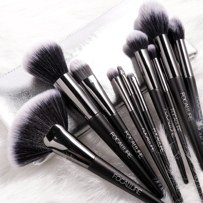FOCALLURE 10PCS Makeup Brush Set With Bag