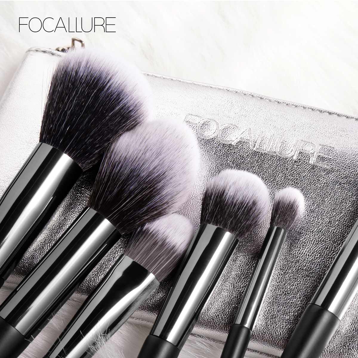 FOCALLURE 10PCS Makeup Brush Set With Bag
