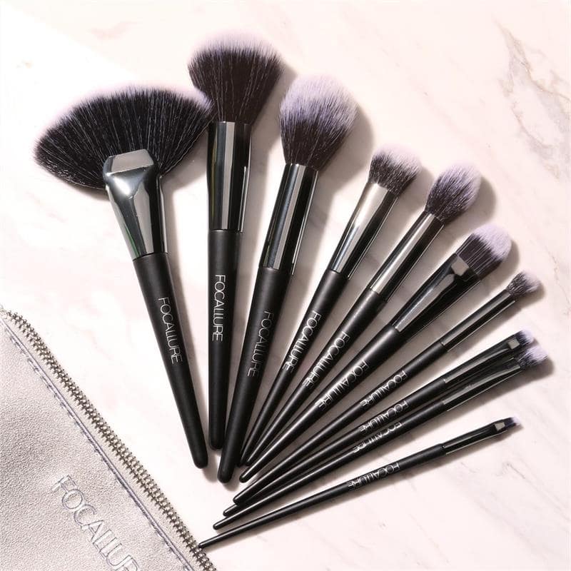 FOCALLURE 10PCS Makeup Brush Set With Bag