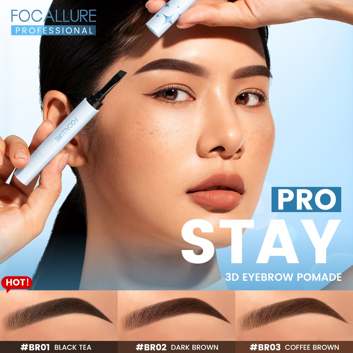 Focallure Ultra Long Lasting Zero Smudge 3D Eyebrow Gel