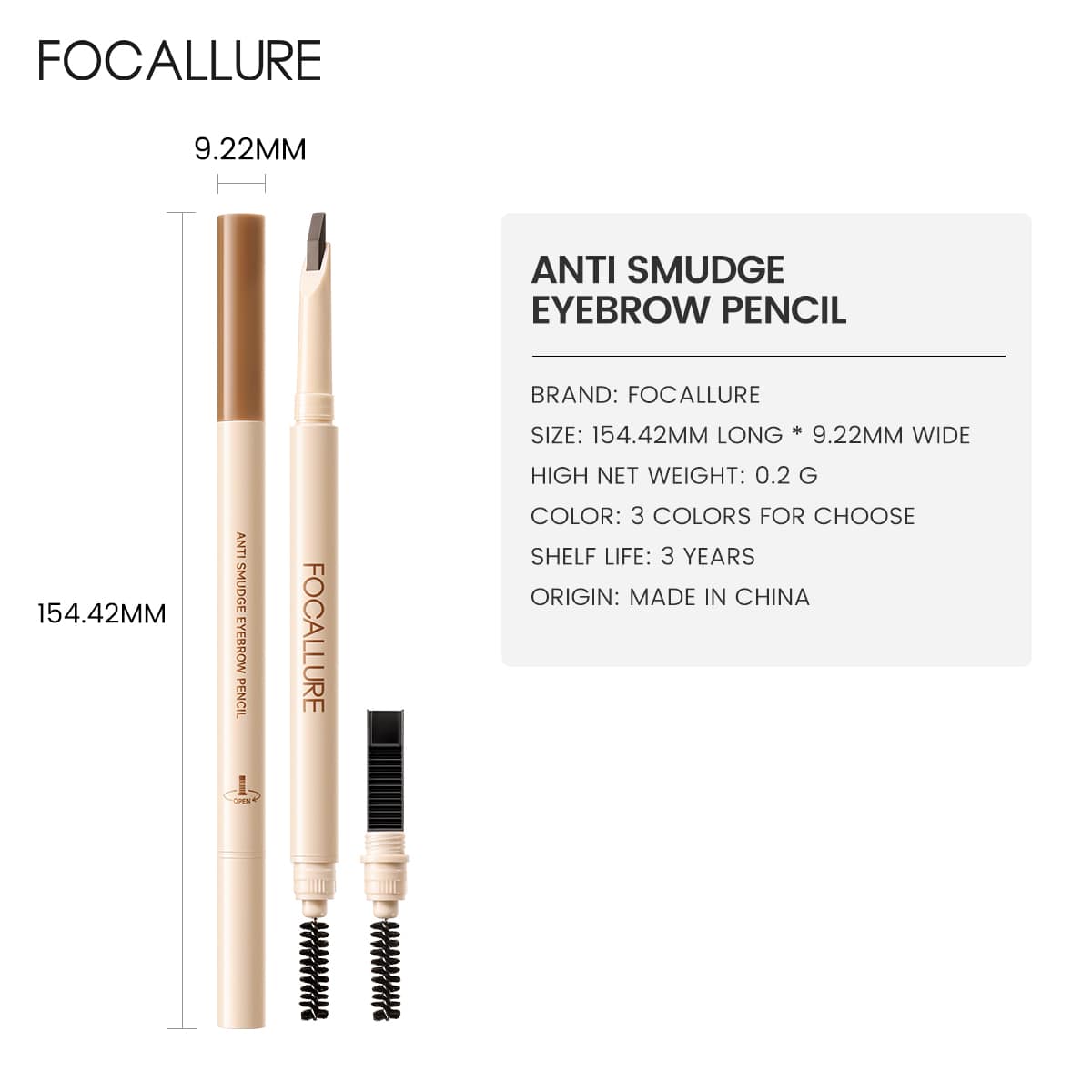 FOCALLURE Anti Smudge Eyebrow Pencil