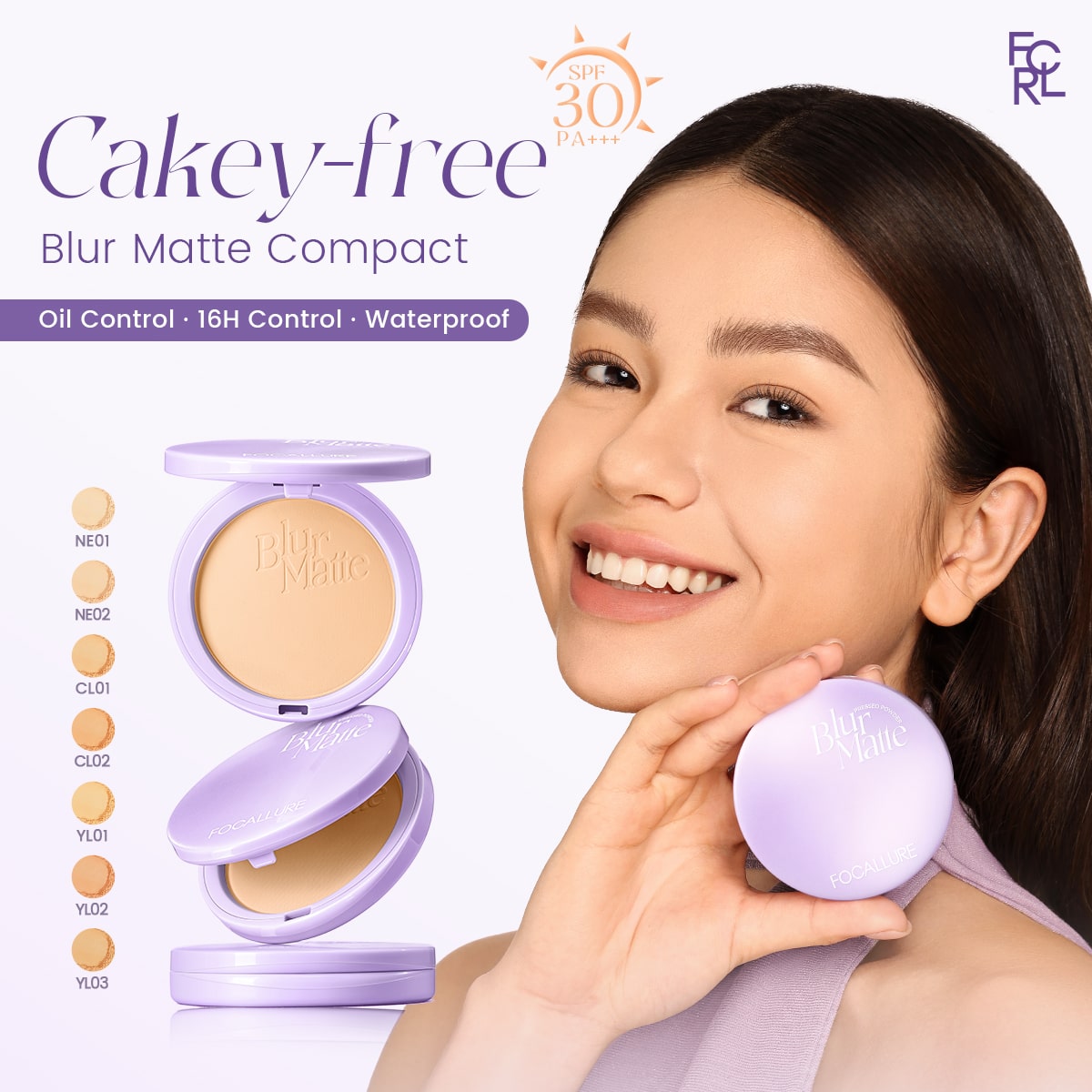 FOCALLURE Blur Matte Pressed Powder