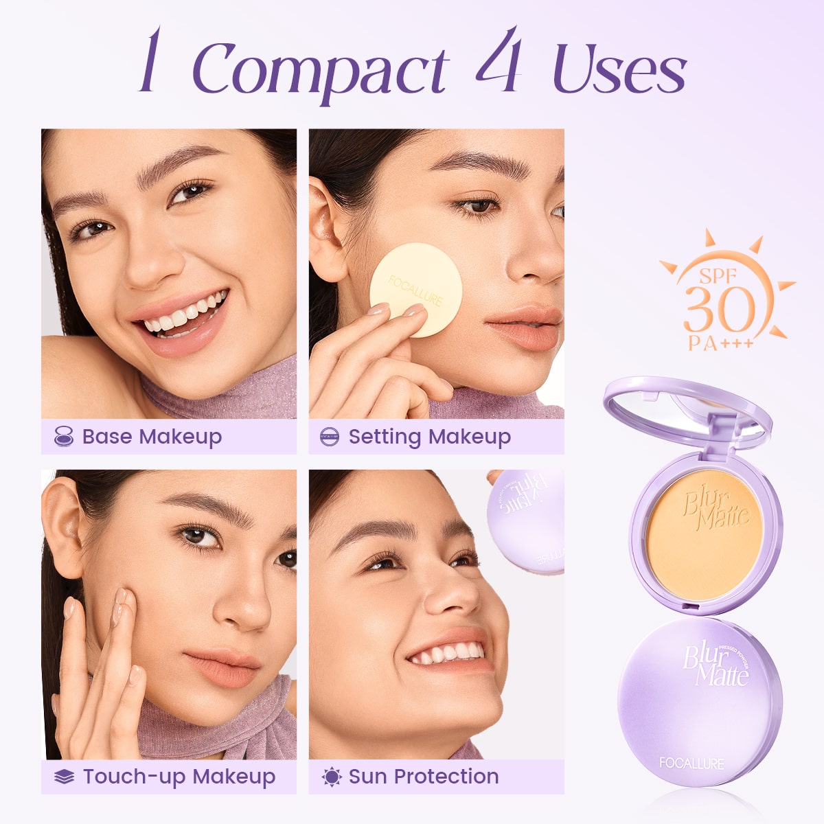 FOCALLURE Blur Matte Pressed Powder