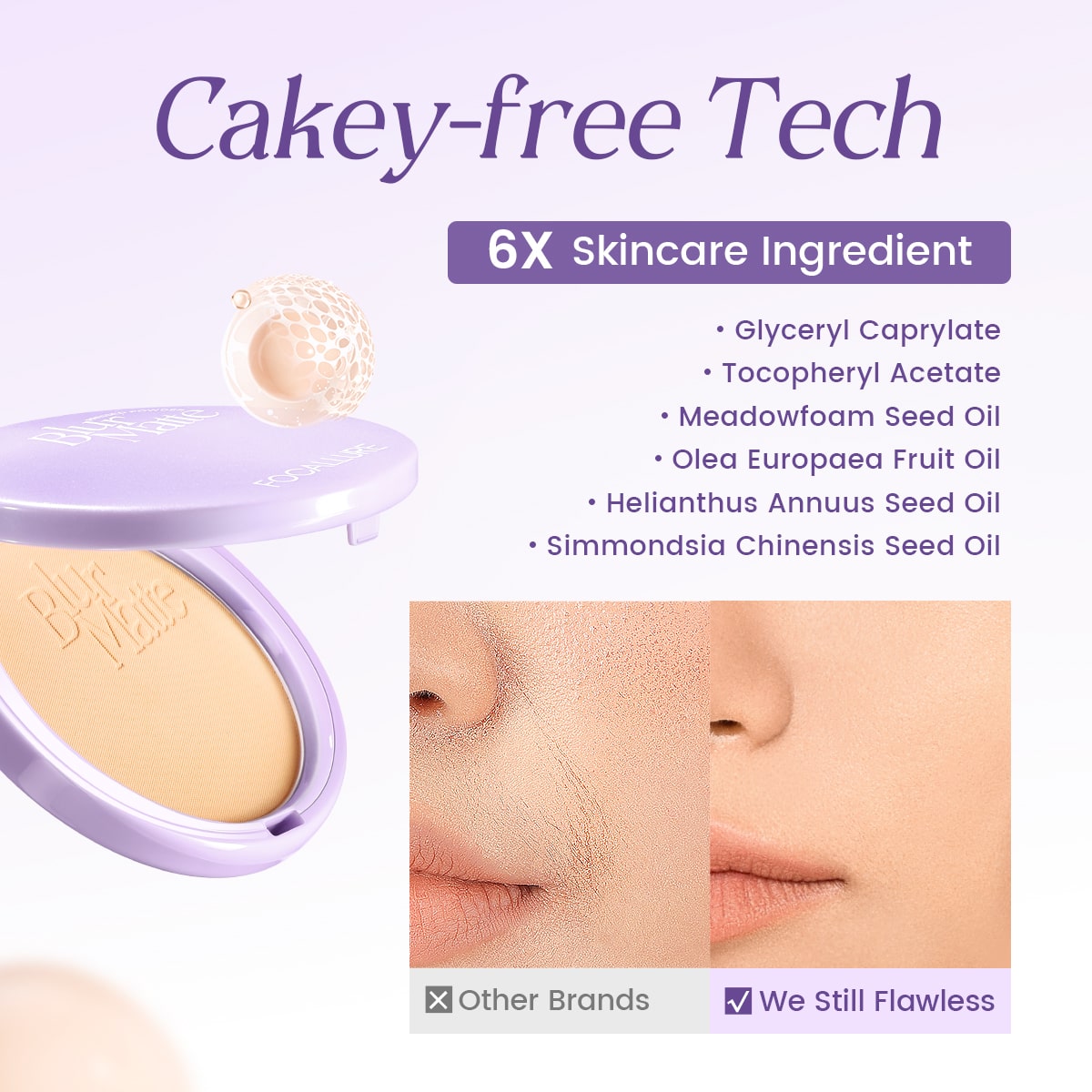 FOCALLURE Blur Matte Pressed Powder