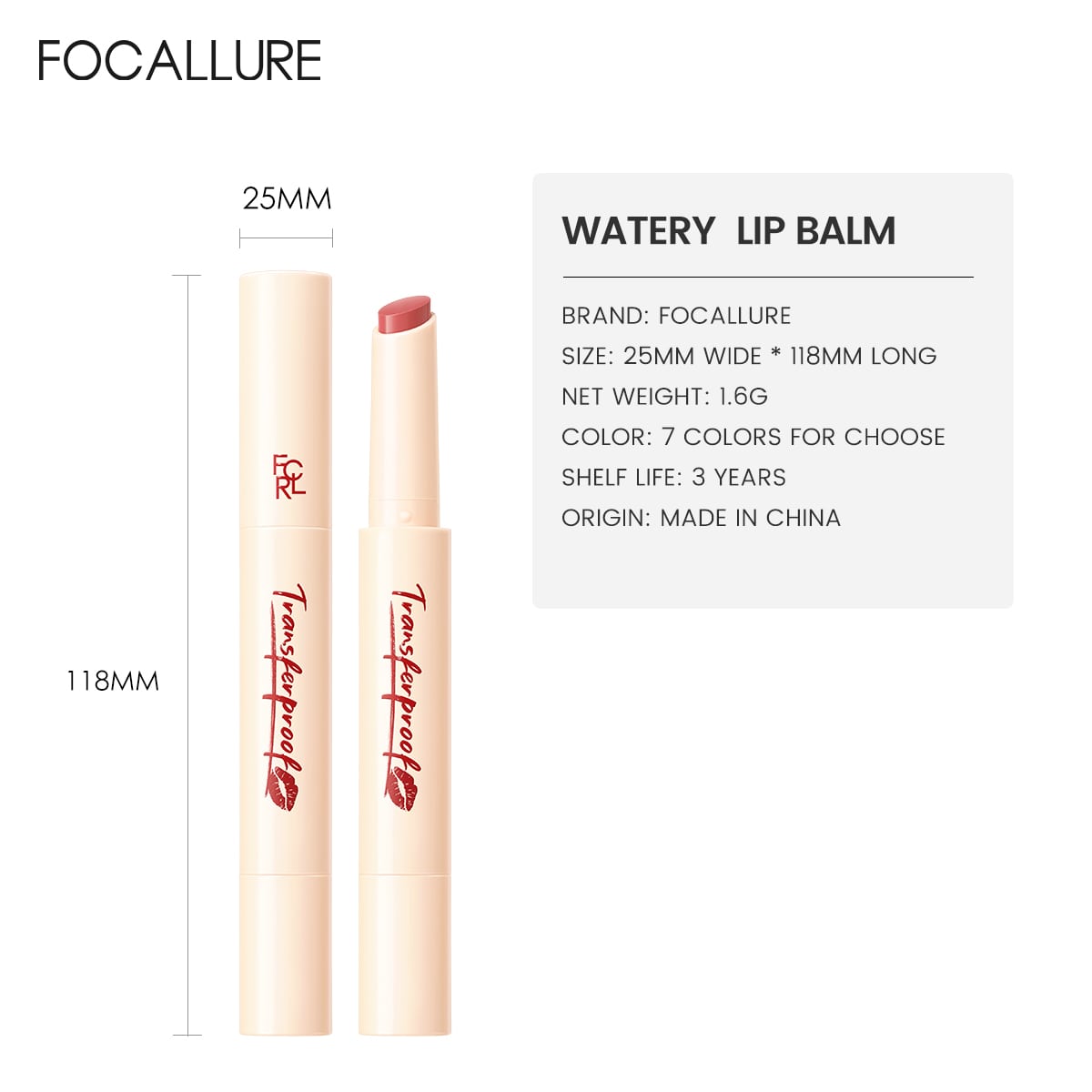 FOCALLURE Watery Lip Balm