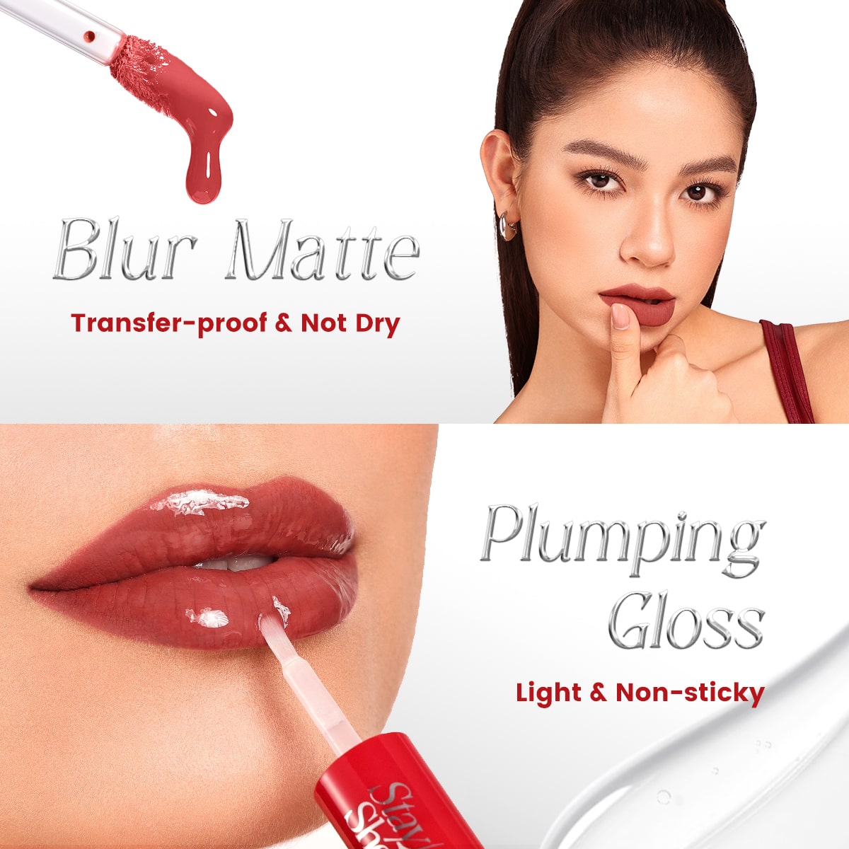 FOCALLURE 2-In-1 Liquid Lipstick