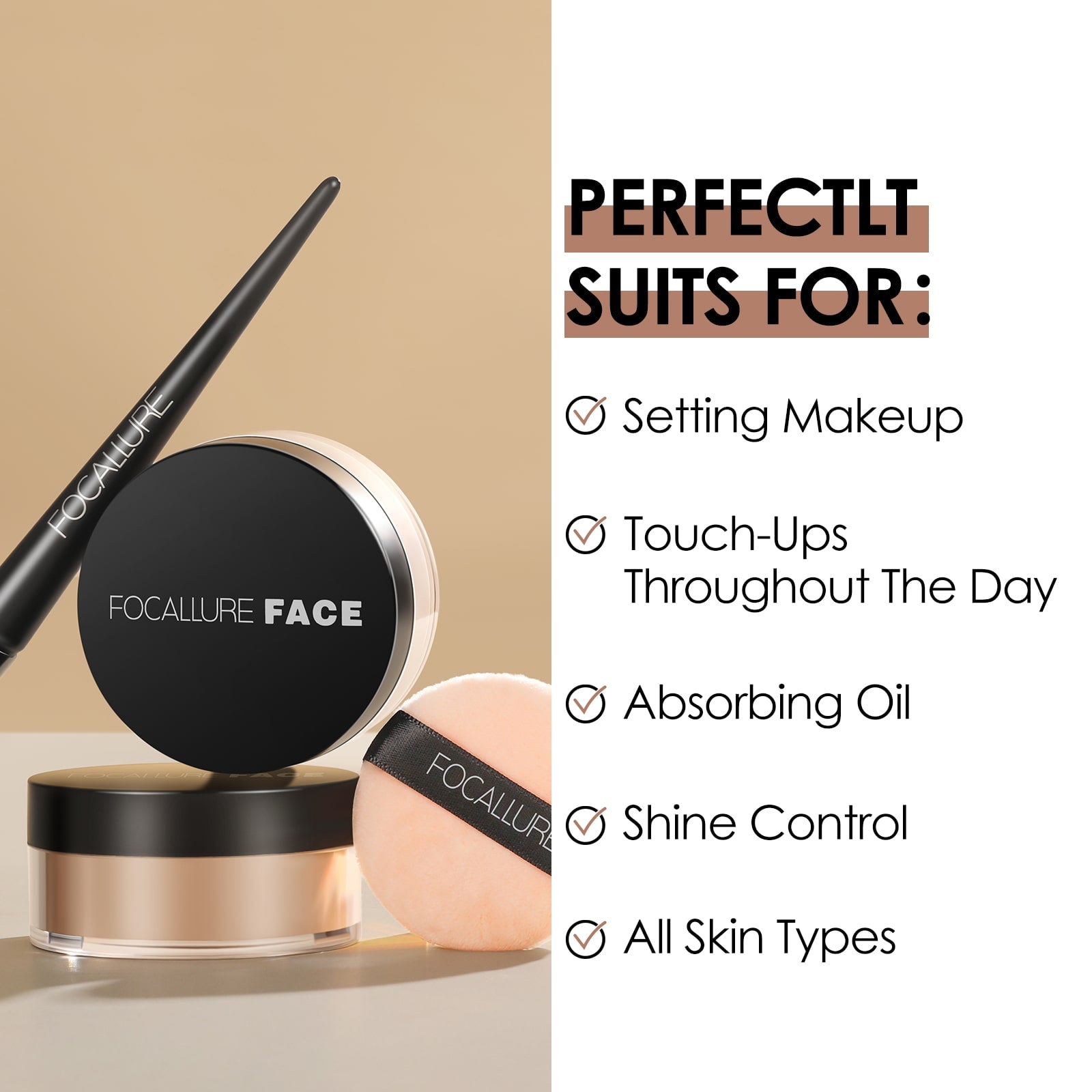 FOCALLURE Loose Powder Matte Finish