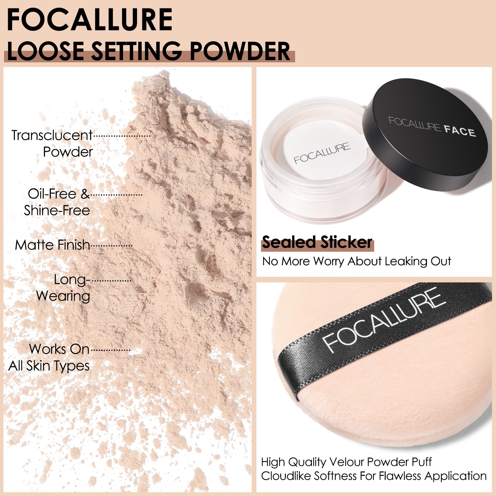 FOCALLURE Loose Powder Matte Finish