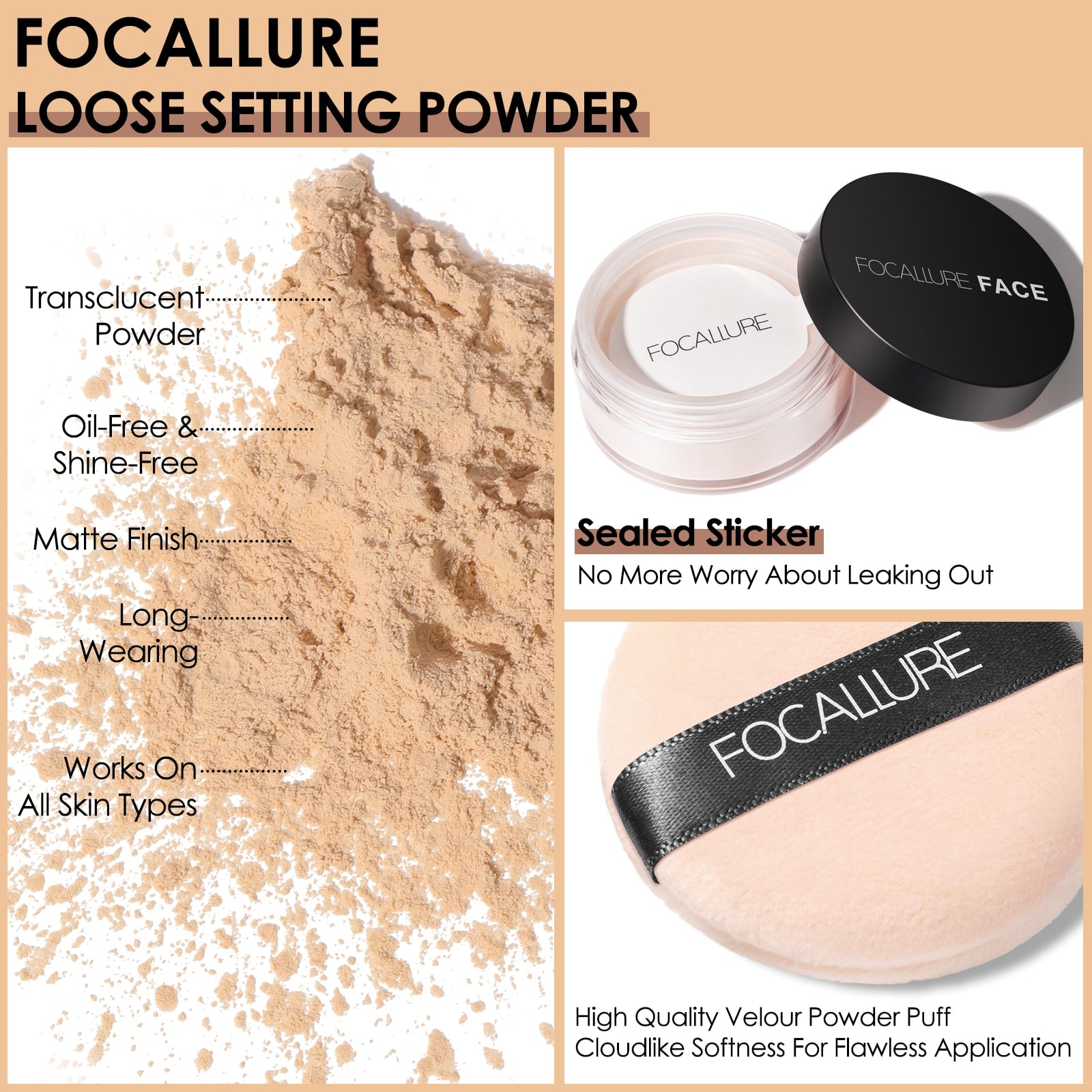 FOCALLURE Loose Powder Matte Finish