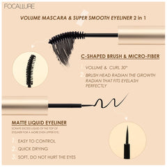 FOCALLURE Volume Mascara and Eyeliner 2 in 1