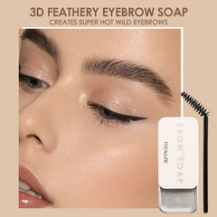 FOCALLURE Brow Styling Soap with Brush And Razor