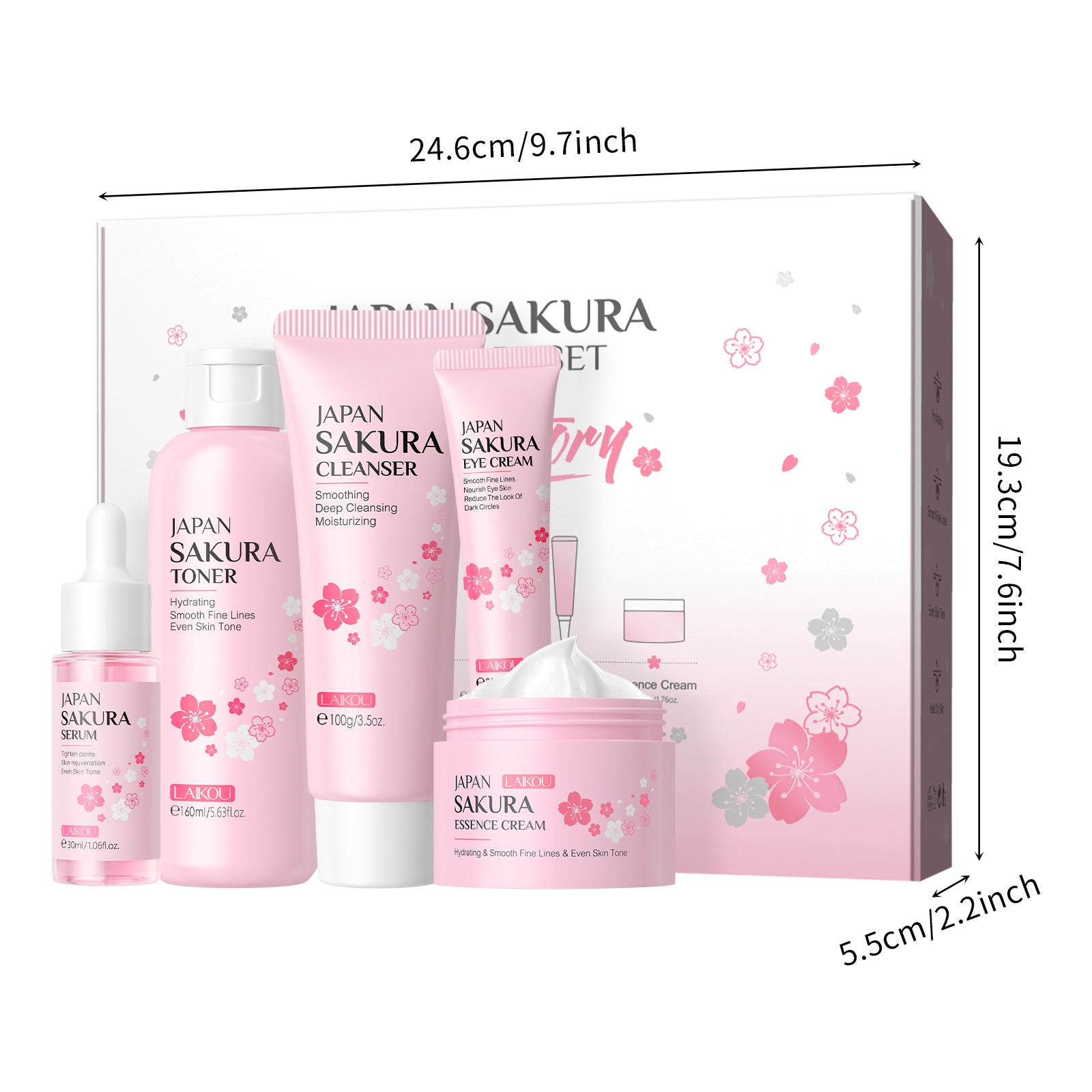 LAIKOU Japan Sakura 5Pcs Skincare Set