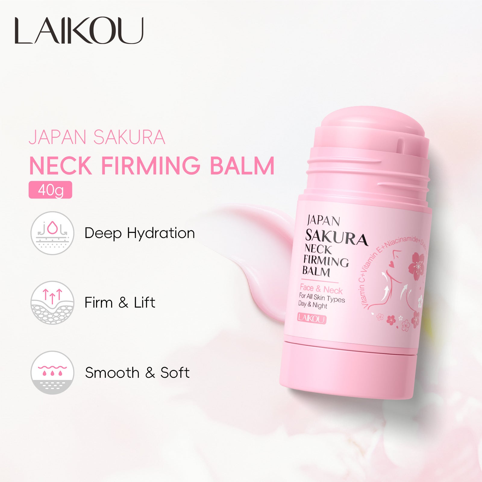 LAIKOU Japan Sakura Neck Firming Balm