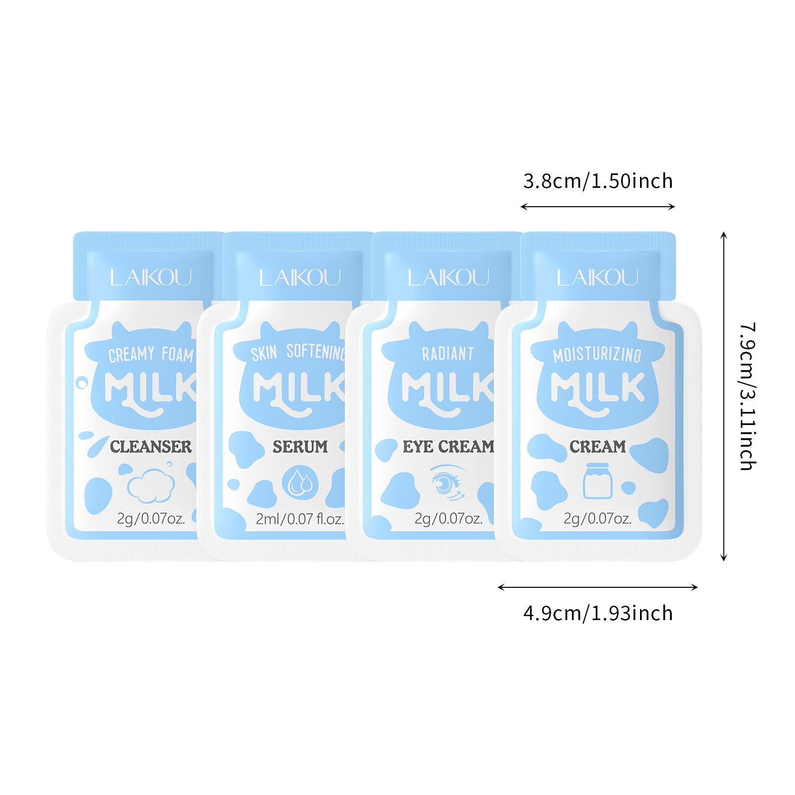 LAIKOU Milk Skincare 4Pcs Traveling Set